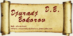 Đurađ Bokorov vizit kartica